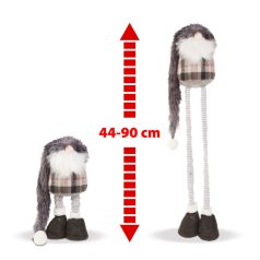   Karácsonyi skandináv manó - teleszkópos lábbal - 44-90 cm