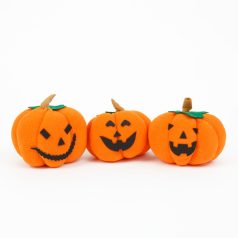   Halloween-i tök dekoráció - 10 x 10 x 11 cm - 3 féle - 3 db / csomag