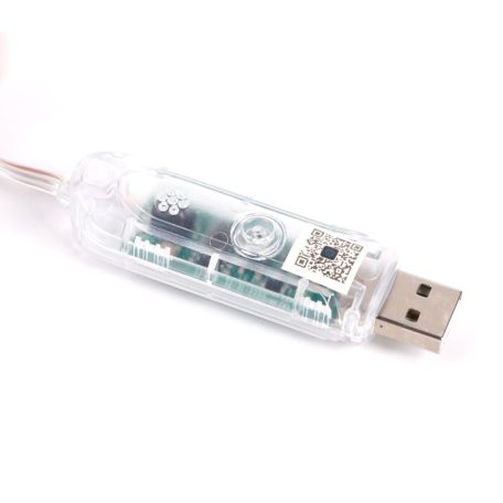 Smart fényfüzér - USB - 33 db RGBIC LED - 5 m - Bluetooth + zene mód - IP65