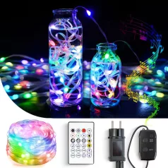   Smart fényfüzér - 100-240V - 66 RGB LED - 10 m - Bluetooth