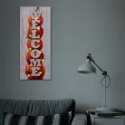 Halloween-i LED-es hangulatkép - fali akasztóval, 2 x AA, 30 x 70 cm