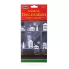 Karácsonyi ablakdekor - téli táj - 37,5 x 27 cm