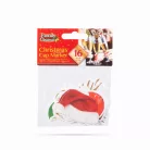 Karácsonyi pohárjelölő dekoráció - 8 féle - 16 db / csomag