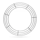 Kreatív koszorúalap - fém - 45 cm