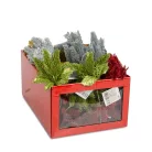 Karácsonyi dekoráció - arany, ezüst, piros, zöld - leszúrható, hajlítható - 8 x 22 cm