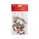 Karácsonyi dekoráció - Fa, rénszarvas - 13 x 17 cm