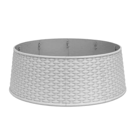 Karácsonyfatalp takaró - fehér, műanyag - 65 x 23 cm