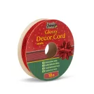 Fényes dekor zsinór - 10 m - piros