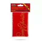 Karácsonyi szalag - piros - "Merry Christmas" - 60 x 8 cm