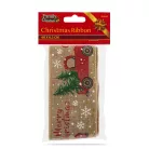 Karácsonyi szalag - barna - 60 x 6,3 cm