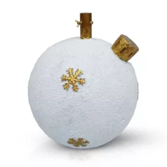 Karácsonyfatalp - gömbdísz - műkő - 41 x 41 x 47 cm