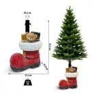 Karácsonyfatalp - csizma - műkő - 35,5 x 22,4 x 45,5 cm