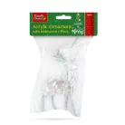 Karácsonyi dekor - irizáló kristály rénszarvas - 15 x 6 x 7,5 cm