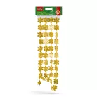 Karácsonyi girland - hópehely - 2,7 m - arany