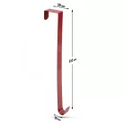 Karácsonyi ajtódísz tartó - fém - piros