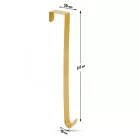 Karácsonyi ajtódísz tartó - fém - arany