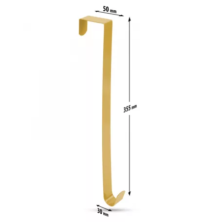 Karácsonyi ajtódísz tartó - fém - arany