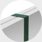 Karácsonyi ajtódísz tartó - fém - zöld