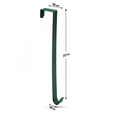 Karácsonyi ajtódísz tartó - fém - zöld