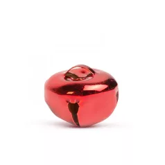   Karácsonyi dísz - akasztható, csilingelő - fém, 20 mm - piros - 9 db / csomag