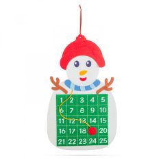   Karácsonyi adventi naptár - Hóember - tépőzáras jelölővel