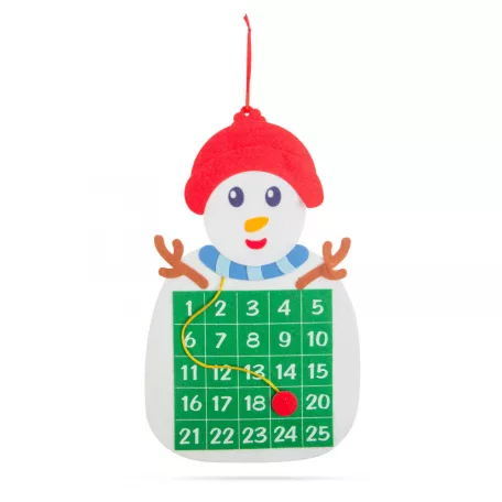 Karácsonyi adventi naptár - Hóember - tépőzáras jelölővel