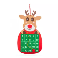   Karácsonyi adventi naptár - Rénszarvas - tépőzáras jelölővel