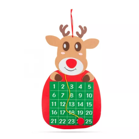 Karácsonyi adventi naptár - Rénszarvas - tépőzáras jelölővel