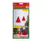 Karácsonyi dekor - 3D, papír - mikulássapka lampion