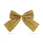 Karácsonyi dísz - glitteres masni szett - arany - 12 db / csomag