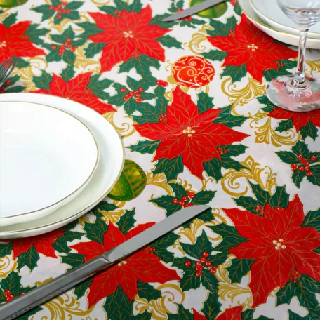 Karácsonyi asztalterítő - flanel - 132 x 178 cm