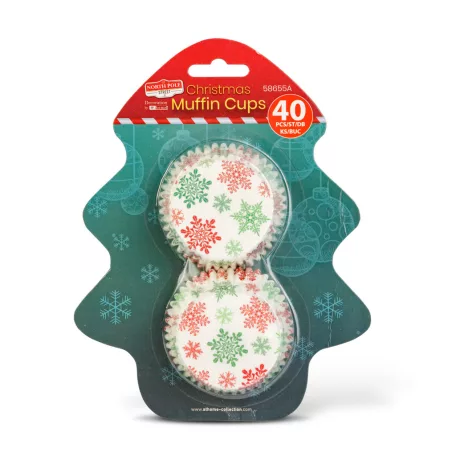 Karácsonyi muffinpapír - Mikulás - 40 db / csomag