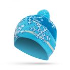 Karácsonyi sapka - színes LED-ekkel, bojttal, elemes - kék