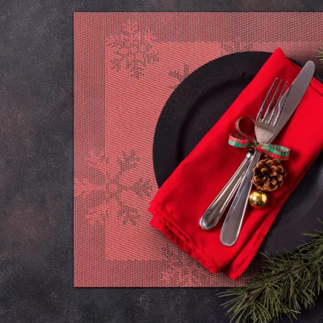 Karácsonyi tányéralátét - 45 x 30 cm - piros