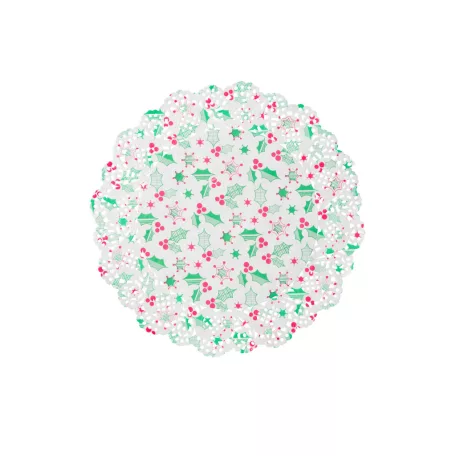 Karácsonyi tortacsipke - 26,5 cm - 10 db / csomag