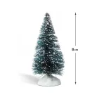 Mini dekor műfenyő - havas - 7,6 cm - 2 db / csomag