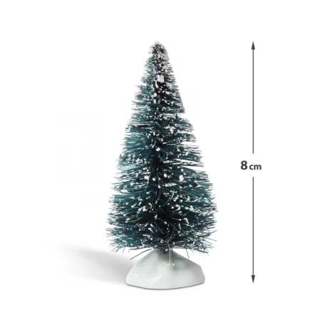 Mini dekor műfenyő - havas - 7,6 cm - 2 db / csomag
