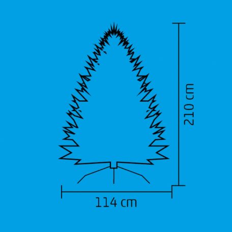 Műfenyő, deres, 1864 ág, 210CM