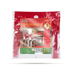   Karácsonyi székdekor szett - Mikulás - 50 x 60 cm - piros/fehér