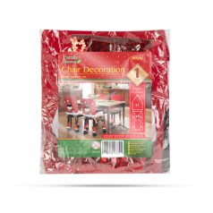   Karácsonyi székdekor szett - Hóember - 50 x 60 cm - piros/fehér