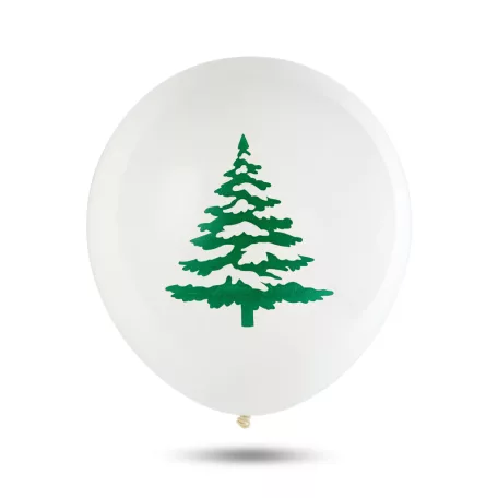 Lufi szett - piros, fehér, zöld, karácsonyi motívumokkal - 10 db / csomag