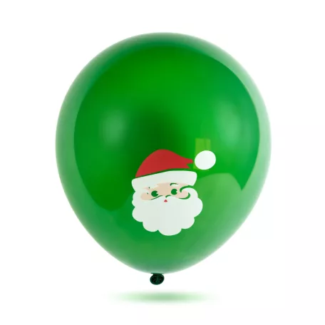 Lufi szett - piros, fehér, zöld, karácsonyi motívumokkal - 10 db / csomag