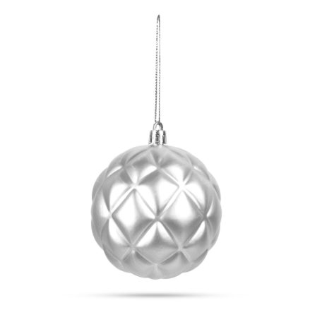 Karácsonyfadísz szett - gömbdísz - ezüst - 6 db / csomag