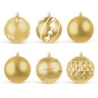 Karácsonyfadísz szett - gömbdísz - arany - 6 db / csomag