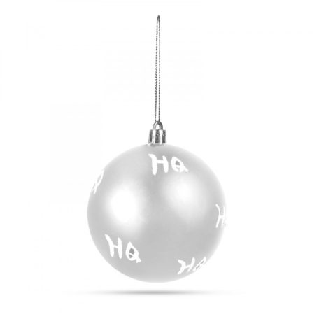 Karácsonyfadísz szett - gömbdísz - ezüst - 6 db / csomag