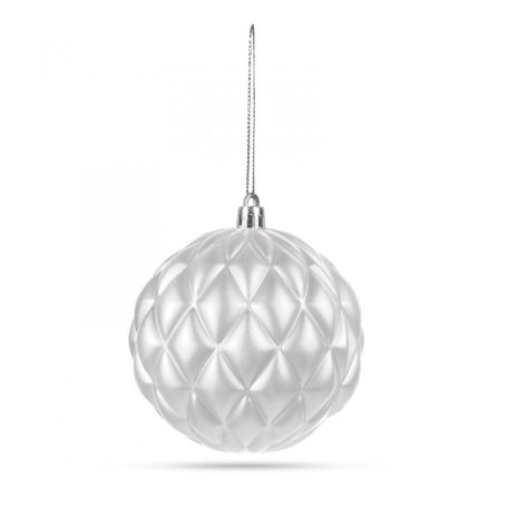 Karácsonyfadísz szett - gömbdísz - ezüst - 6 db / csomag