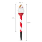 LED-es szolár lámpa - mikulás, üveggömb kristály - 42 x ø7,5 cm