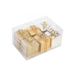   Karácsonyfadísz szett - arany ajándék - 4,5 cm - 6 db / szett