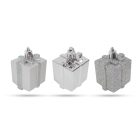 Karácsonyfadísz szett - ezüst ajándék - 4,5 cm - 6 db / szett