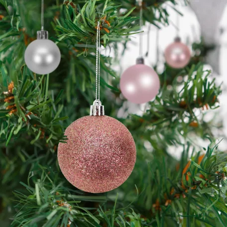Karácsonyfadísz szett - gömbdísz - 3 - 6 cm - 16 db / szett